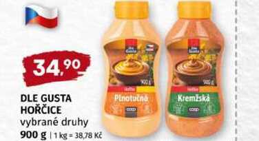 DLE GUSTA HOŘČICE vybrané druhy 900 g