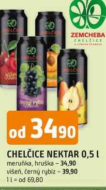 CHELČICE NEKTAR 0,5 L meruňka, hruška