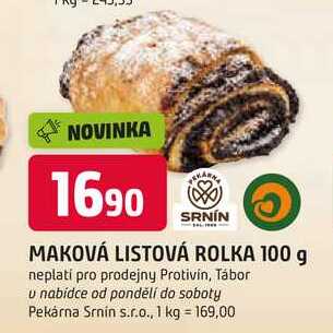 MAKOVÁ LISTOVÁ ROLKA 100 g