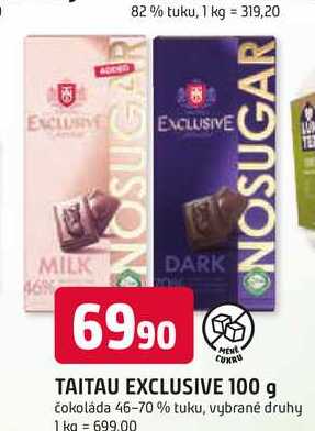 TAITAU EXCLUSIVE 100 g čokoláda