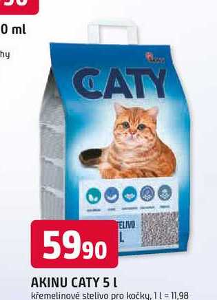 AKINU CATY 5 L křemelinové stelivo pro kočky