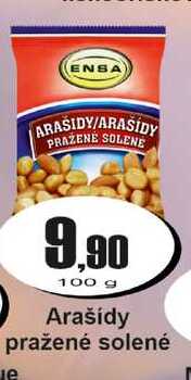 Arašídy pražené solené 100 g