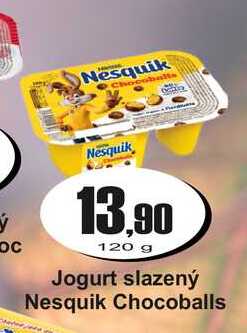 Jogurt slazený Nesquik Chocoballs 120 g