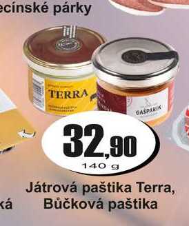 Játrová paštika Terra, Bůčková paštika 140 g