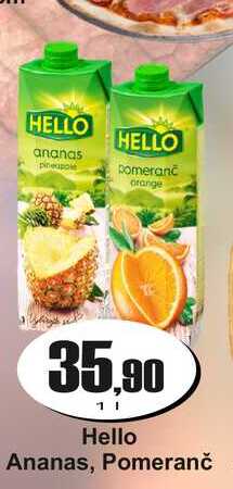 Hello Ananas, Pomeranč 1 L