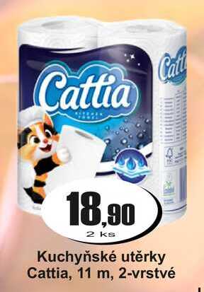 Kuchyňské utěrky Call Cattia, 11 m, 2-vrstvé