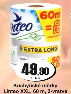 Kuchyňské utěrky Linteo XXL, 60 m, 2-vrstvé