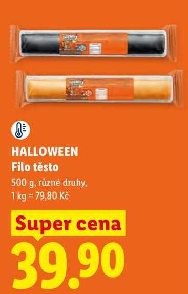 HALLOWEEN Filo těsto, 500 g, různé druhy