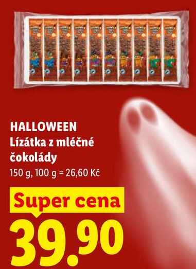 HALLOWEEN Lízátka z mléčné čokolády, 150 g