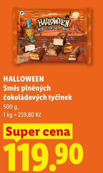 HALLOWEEN Směs plněných čokoládových tyčinek, 500 g