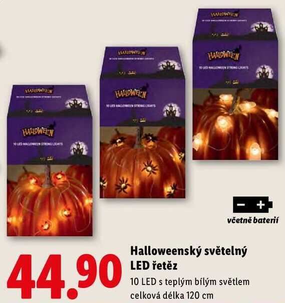 Halloweenský světelný LED řetěz 