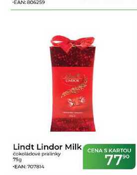 Lindt Lindor Milk čokoládové pralinky 75g