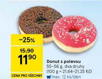 Donut s polevou, 55-56 g