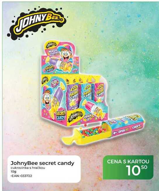 JohnyBee secret candy cukrovinka s hračkou 10g