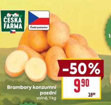 Brambory konzumní pozdní volné, 1 kg