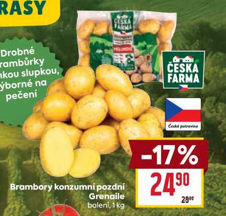 Brambory konzumní pozdní Grenaile baleni, 1 kg