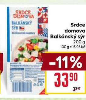 Srdce domova Balkánský sýr 200 g 