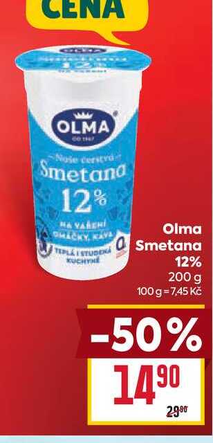 Okna Smetana 12% 200g v akci