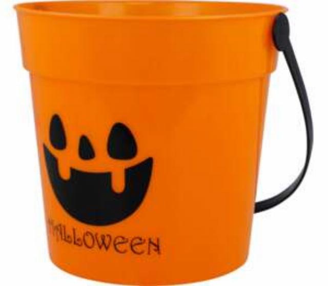 Halloweenská dekorace vědro