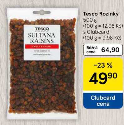 Tesco Rozinky, 500 g  