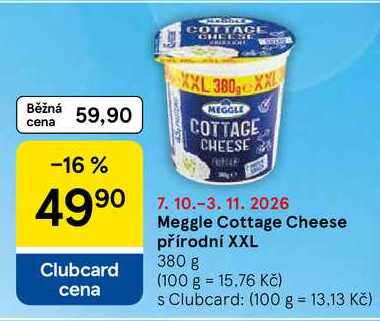 Meggle Cottage Cheese přírodní XXL, 380 g