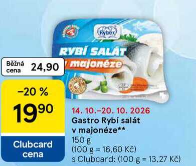Gastro Rybí salát v majonéze, 150 g  