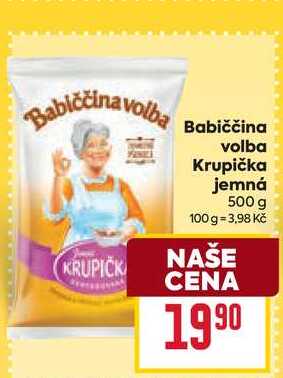 Babiččina volba Krupička jemná 500 g