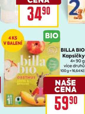 BILLA BIO Kapsičky 4x 90 g