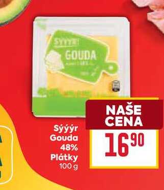 Sýýýr Gouda 48% Plátky 100 g