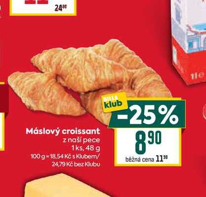 Máslový croissant z naší pece 1ks, 48 g 