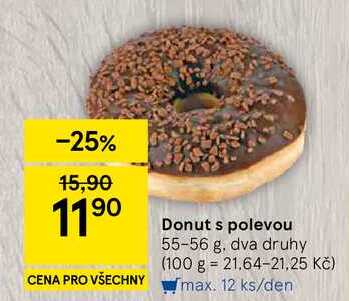 Donut s polevou, 55-56 g, dva druhy