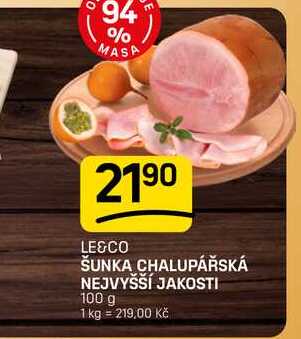 ŠUNKA CHALUPÁŘSKÁ NEJVYŠŠÍ JAKOSTI 100 g