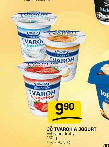 JČ TVAROH A JOGURT vybrané druhy 130 g 