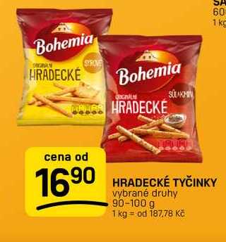 HRADECKÉ TYČINKY vybrané druhy 90-100 g