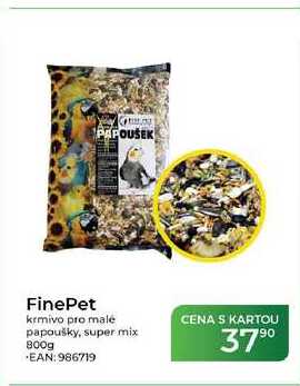FinePet krmivo pro male papoušky, super mix 800g