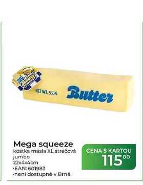 Butter Mega squeeze Kostka másla XL strečová jumbo 22x4x4cm