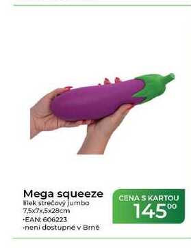 Mega squeeze lilek strečový jumbo 7,5x7x,5x28cm
