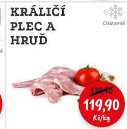 KRÁLIČÍ PLEC A HRUĎ Chlazené 1kg 