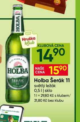 Holba Šerák světlý ležák 0,5l