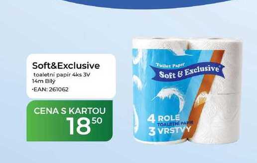 Soft&Exclusive toaletní papír 4ks 3V 14m