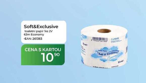 Soft&Exclusive toaletní papír 1ks 2V 63m Economy