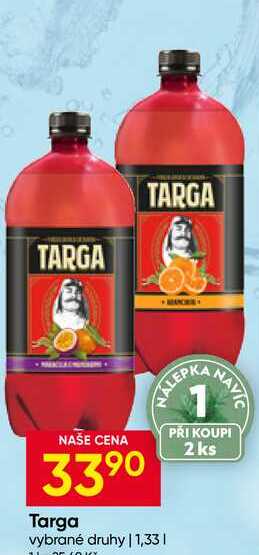 Targa vybrané druhy 1,33l