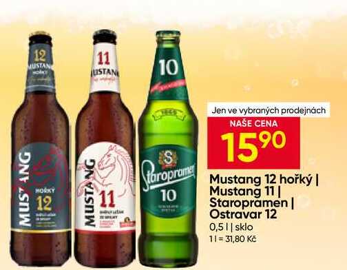 Mustang 12 hořký 0,5l sklo 