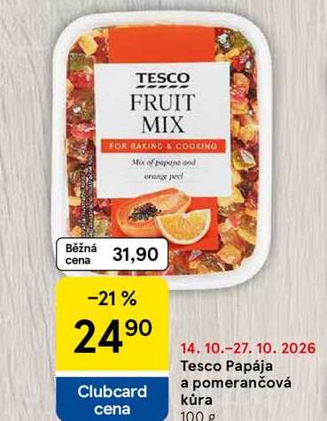 Tesco Papája a pomerančová kůra, 100 g  