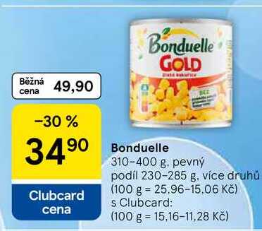 Bonduelle, 310-400 g. pevný podíl 230-285 g