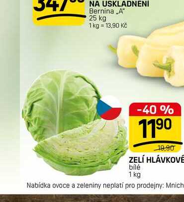 ZELÍ HLÁVKOVÉ bílé 1 kg