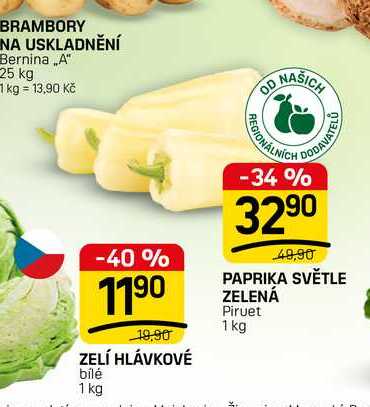 PAPRIKA SVĚTLE ZELENÁ Piruet 1 kg