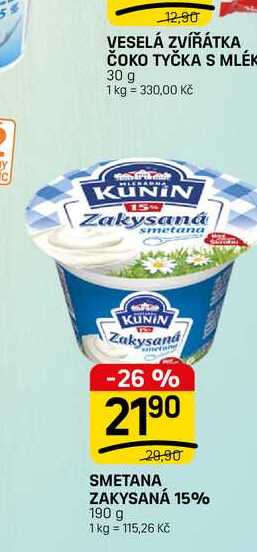 SMETANA ZAKYSANÁ 15% 190 g 