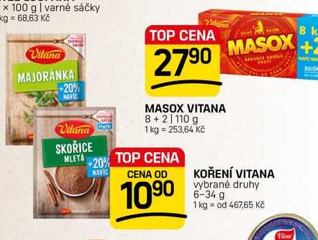 KOŘENÍ VITANA vybrané druhy 6-34 g