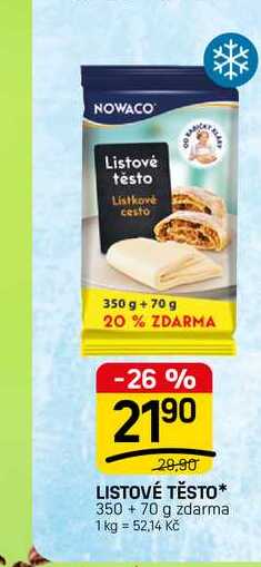 LISTOVÉ TĚSTO* 350 +70 g zdarma